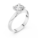 Gold Jewelry L36-8, Round center stone, White Gold, view 2