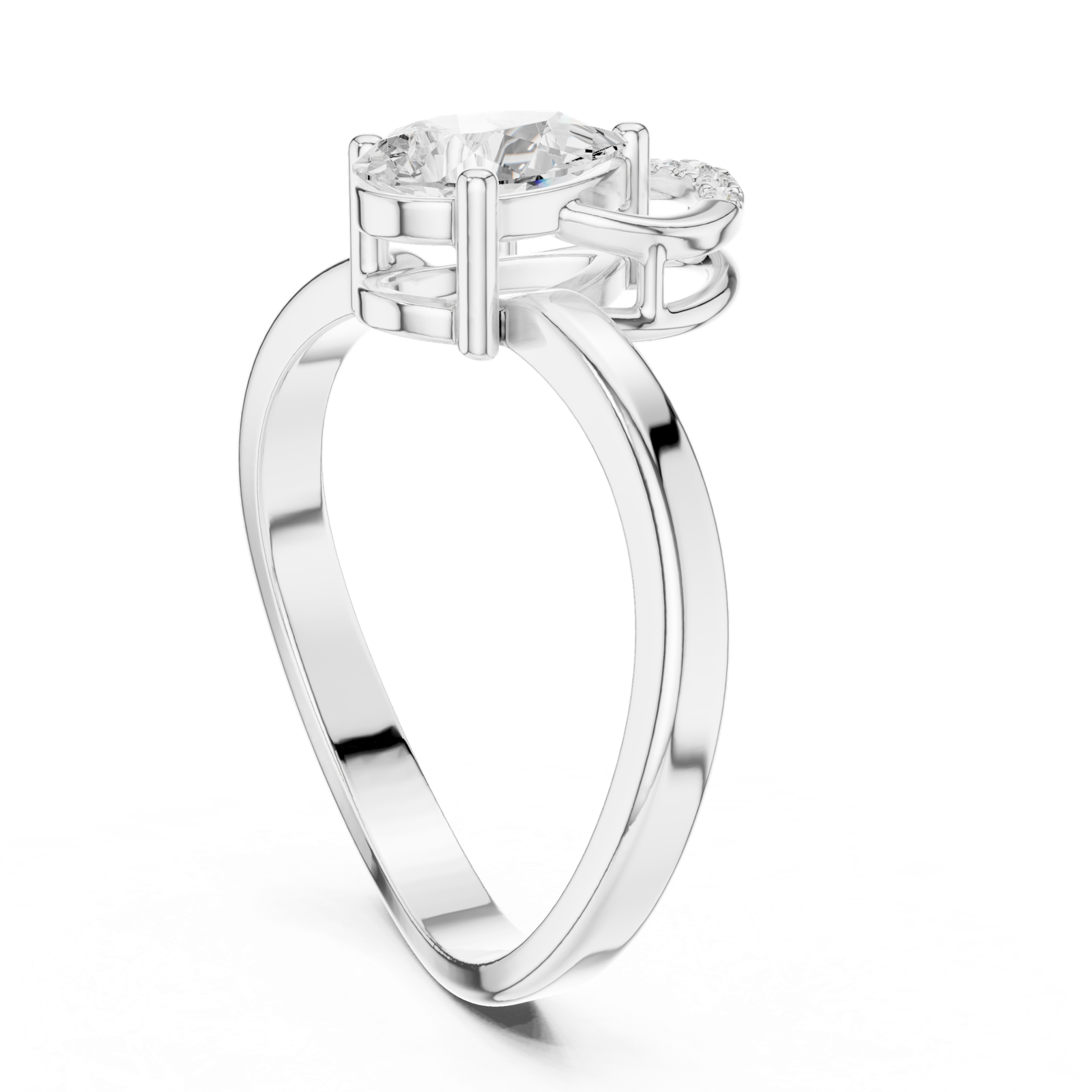 Gold Ring DDLR-506, White Gold