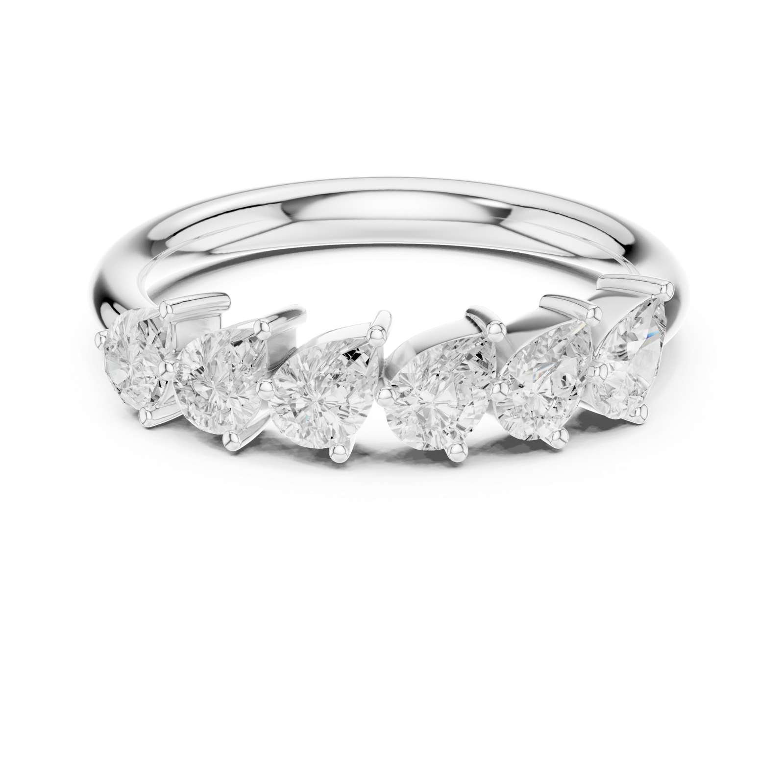 Gold Ring DDLR-580, White Gold, view 4