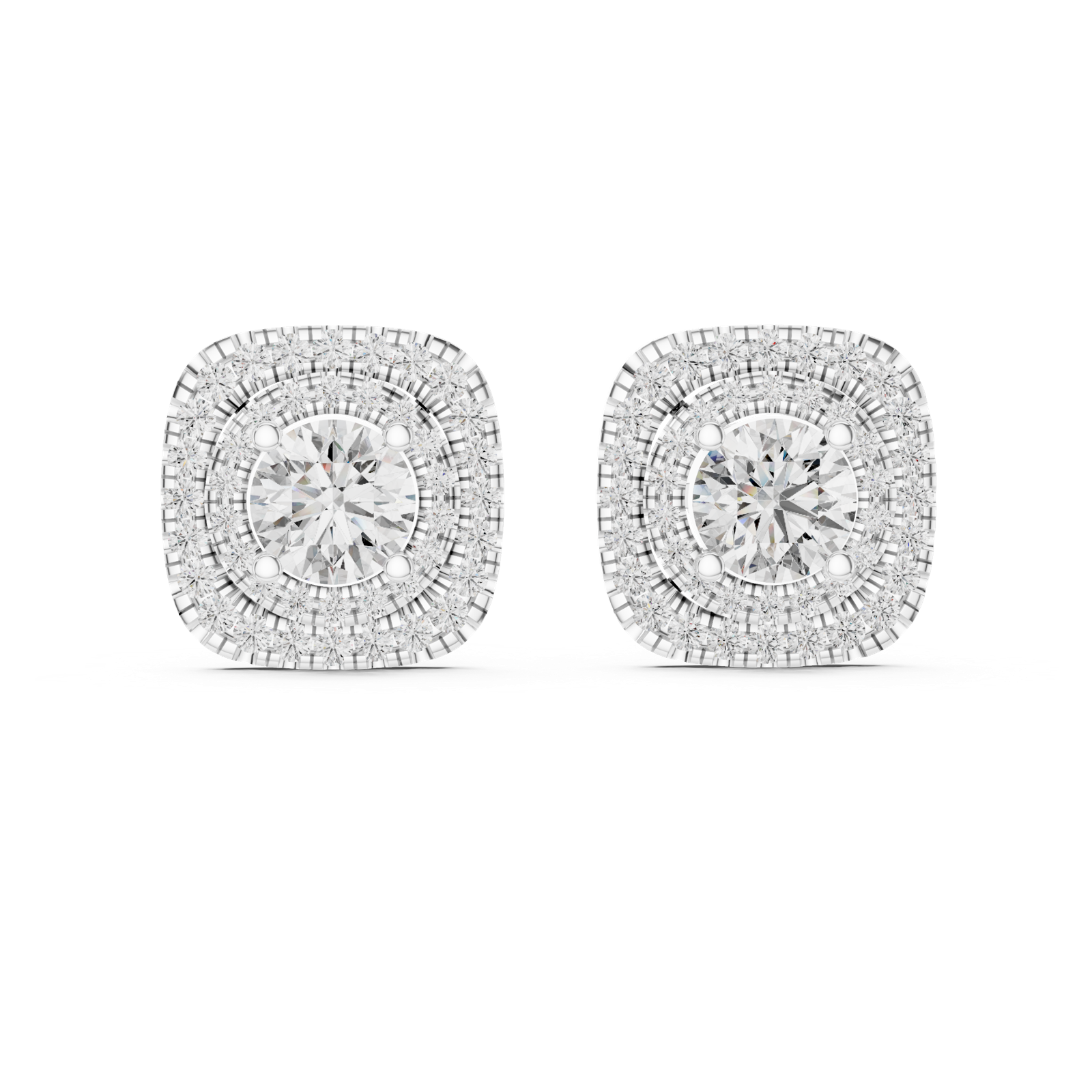 Gold Earrings ER-0010, White Gold