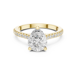Gold Ring DDLR-1001, Yellow Gold, view 4