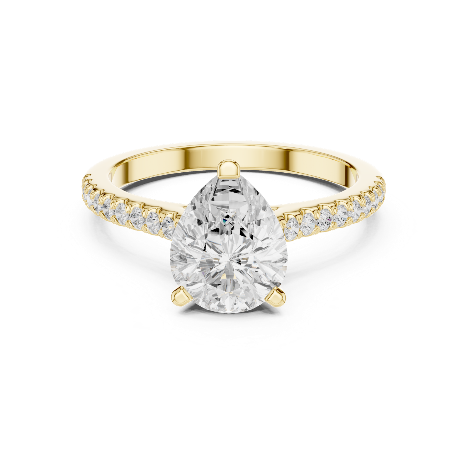 Gold Ring DDLR-1001, Yellow Gold, view 4
