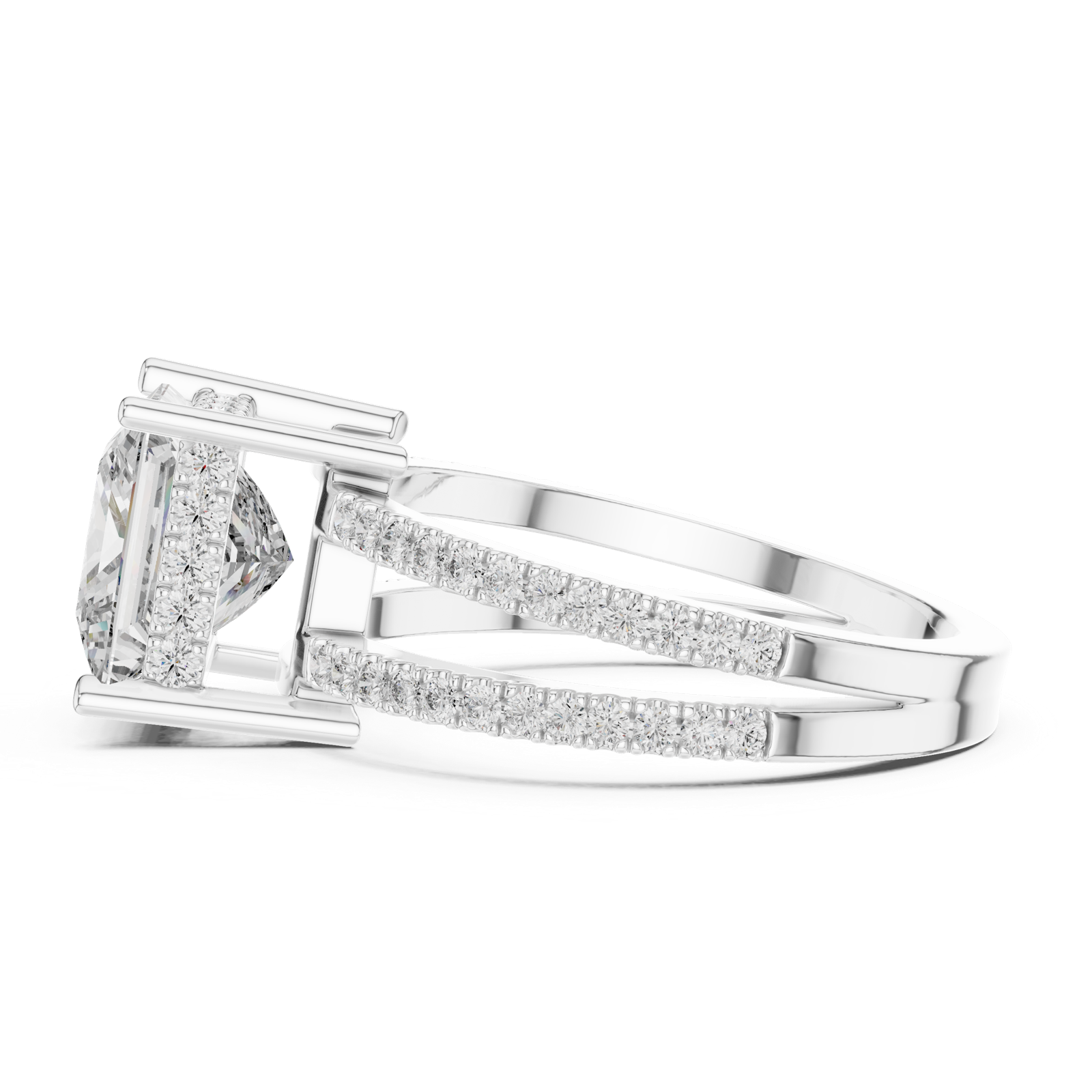 Gold Ring L03-1384, White Gold, view 3