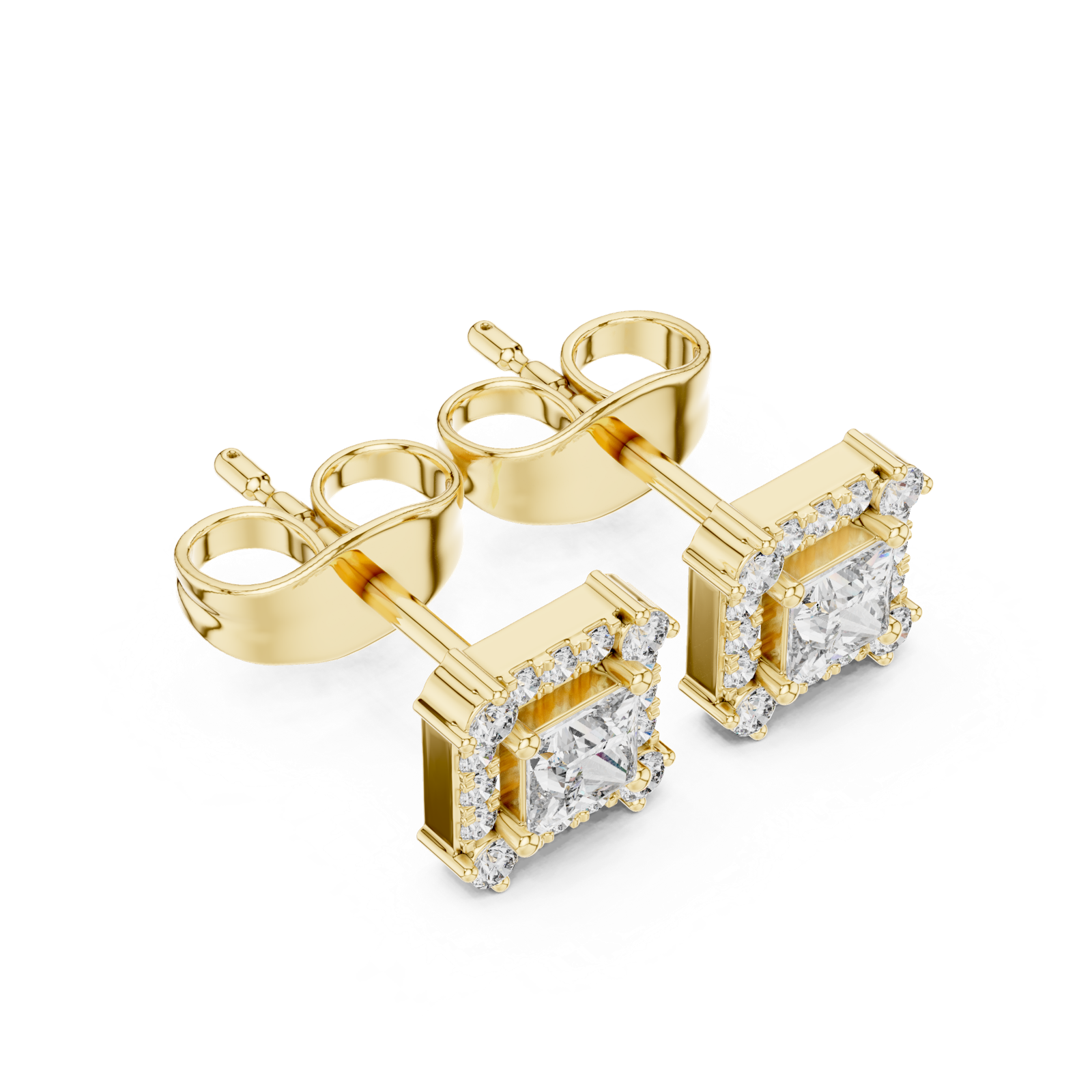 Gold Earrings 3-10003E_111_S, Yellow Gold, view 2