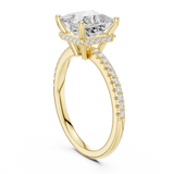 Gold Ring DDLR-177, Princess center stone, Yellow Gold, view 1