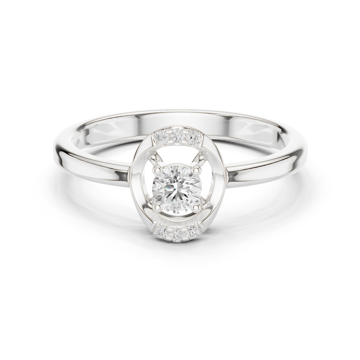Gold Ring DDLR-844, White Gold