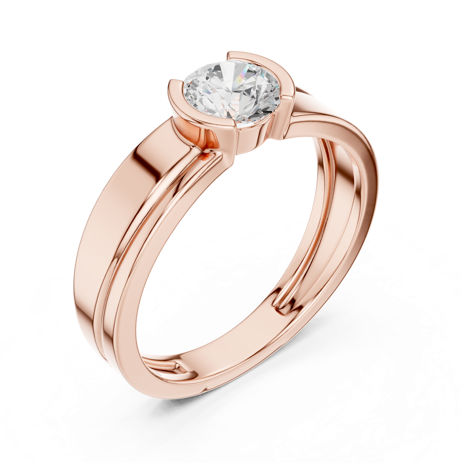 Gold Ring SBMR(44), Rose Gold, view 2