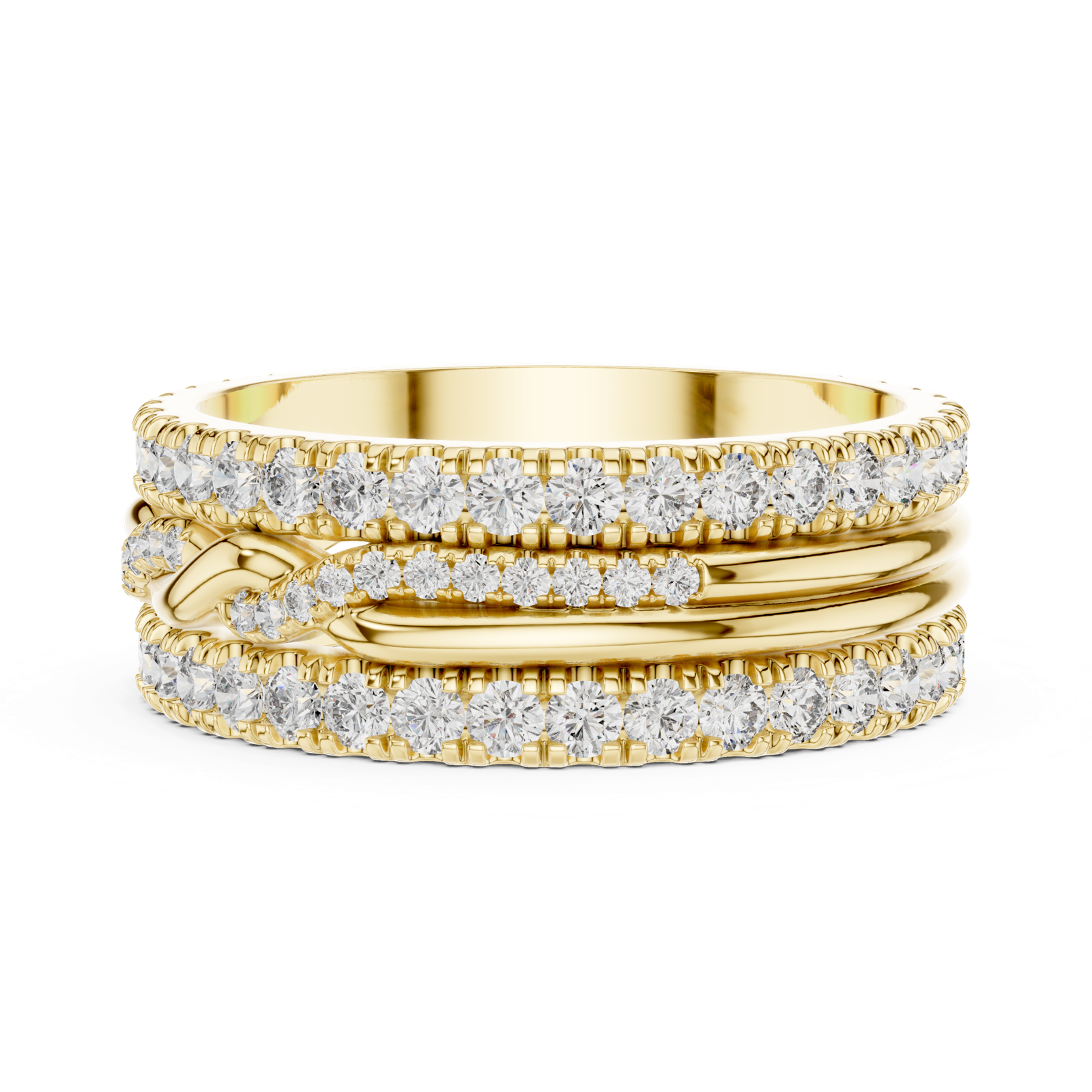 Gold Ring DDLR-234, Yellow Gold, view 3