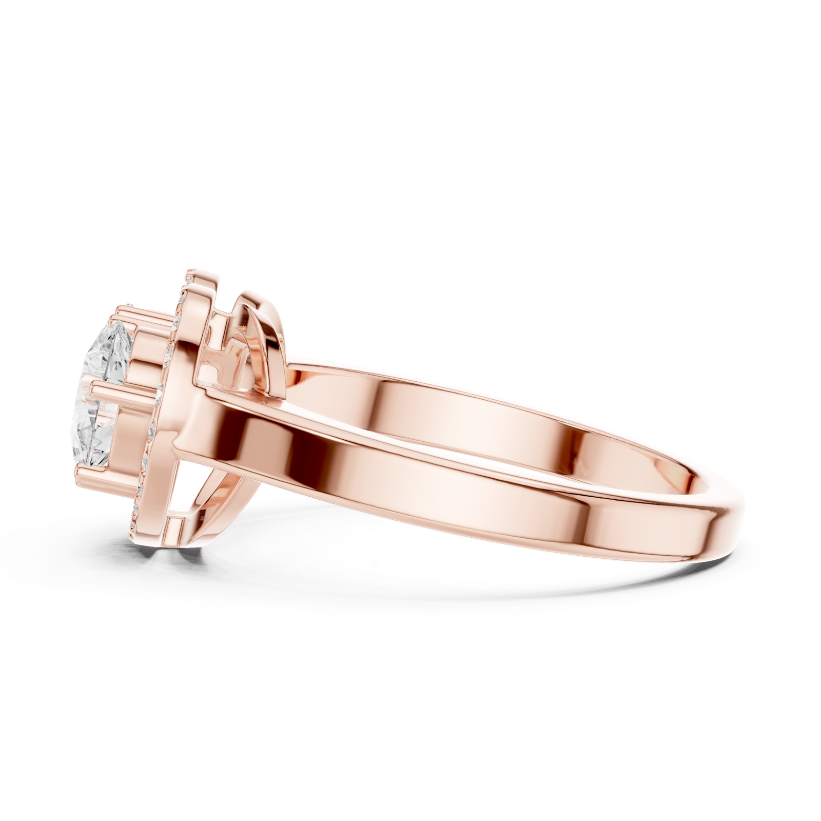 Gold Ring DDLR-533, Rose Gold, view 3