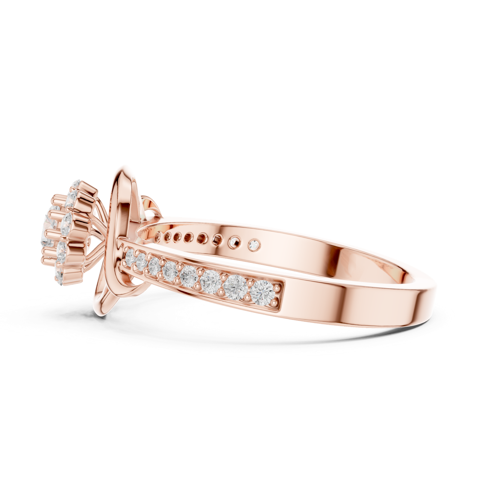 Gold Ring SBWR(46), Rose Gold, view 3