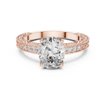 Gold Ring DDLR-166, Rose Gold, view 4