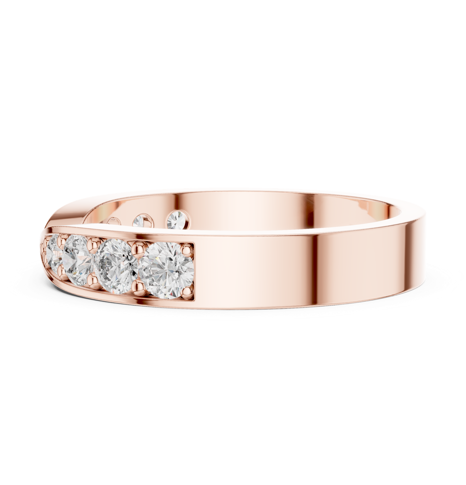 Gold Ring AOMLR105131, Rose Gold, view 3