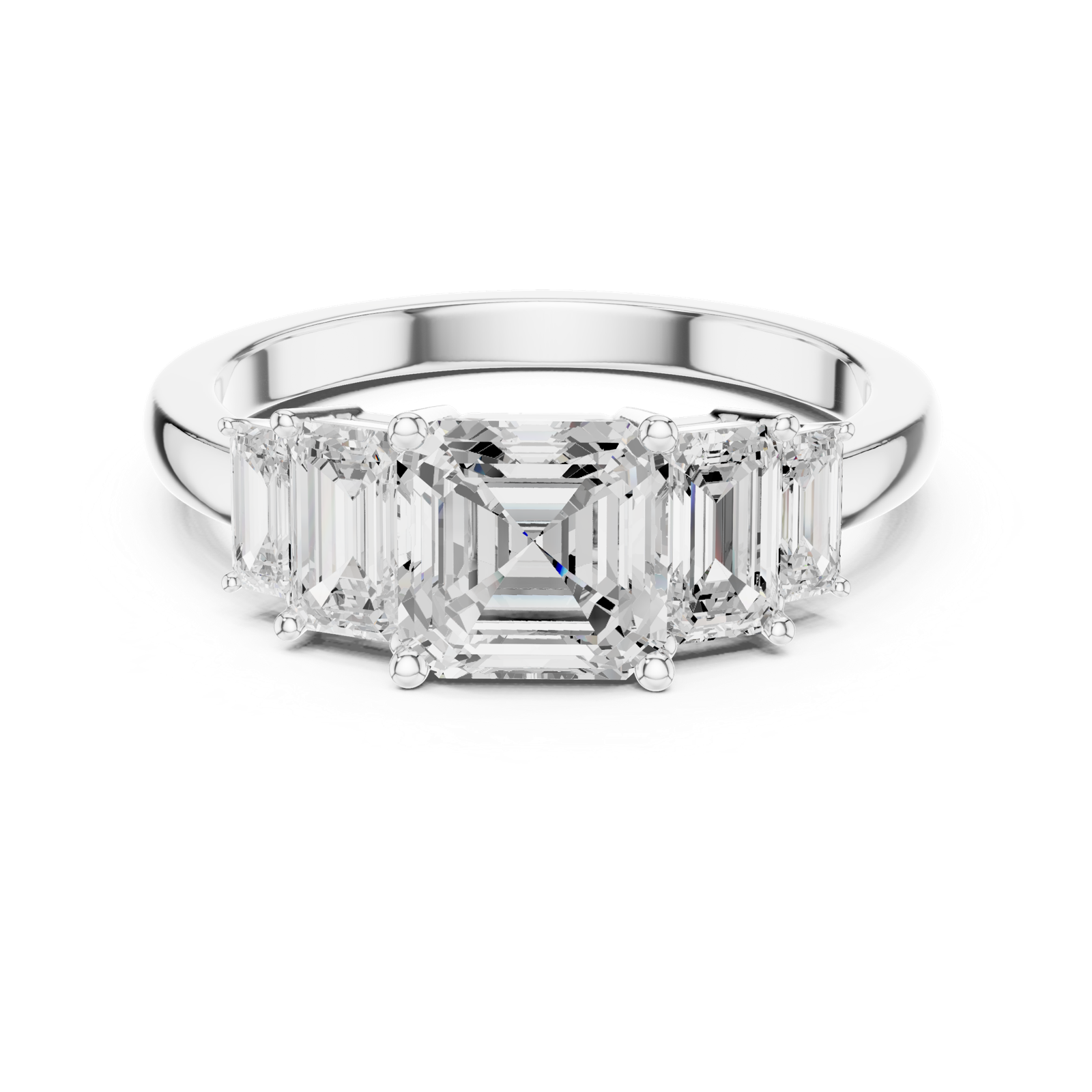 Gold Ring DDLR-1111, White Gold, view 4