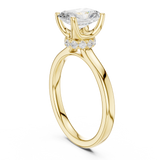 Gold Ring DDLR-176, Radiant center stone, Yellow Gold, view 1