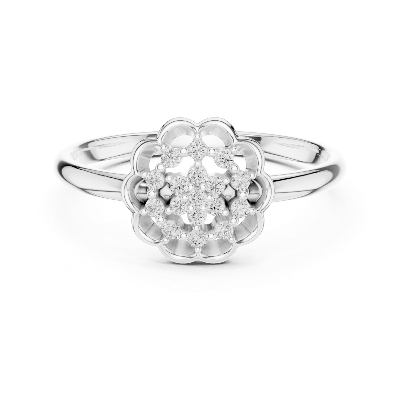 Gold Ring LR-01 (99), White Gold, view 4