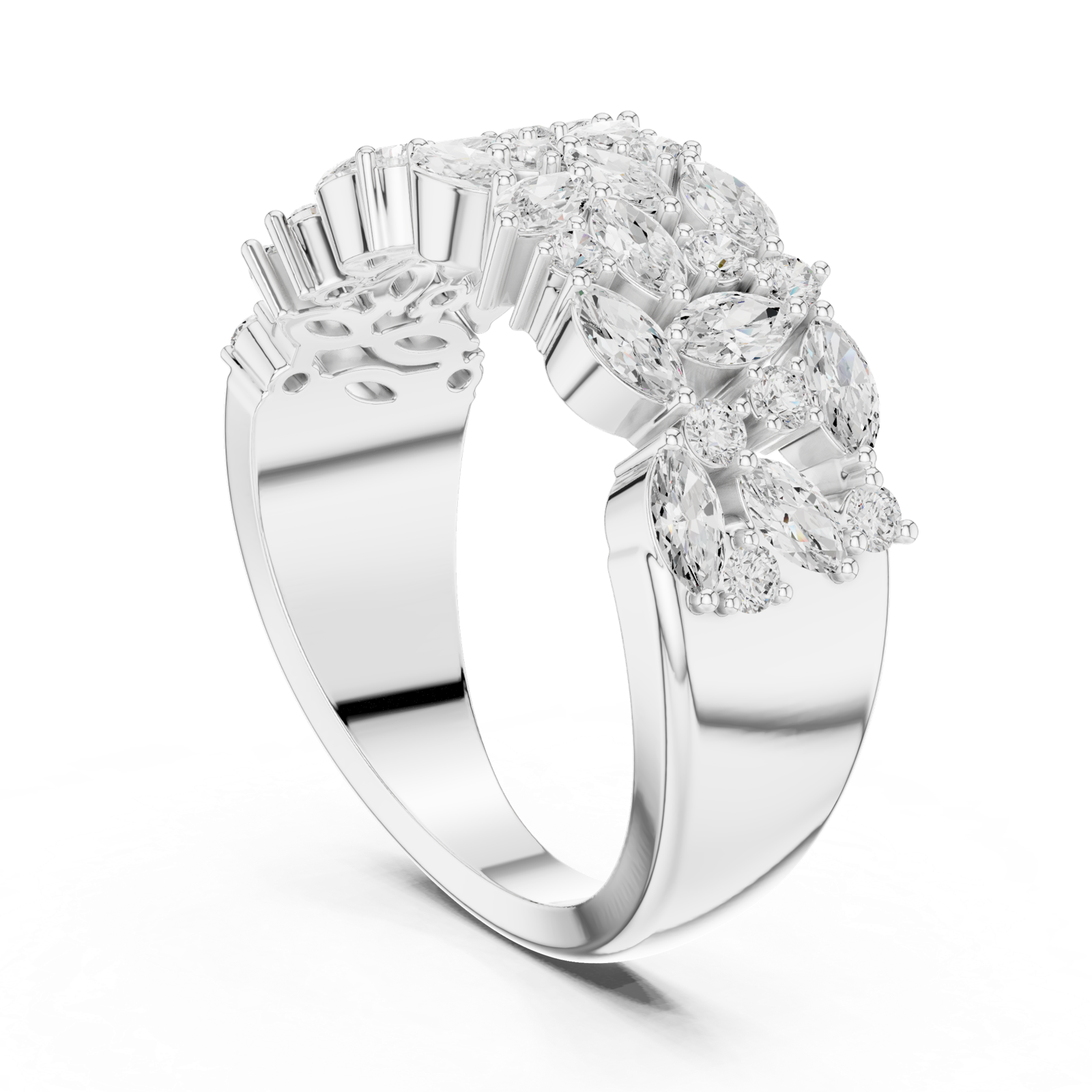 Gold Ring DDLR-394, White Gold