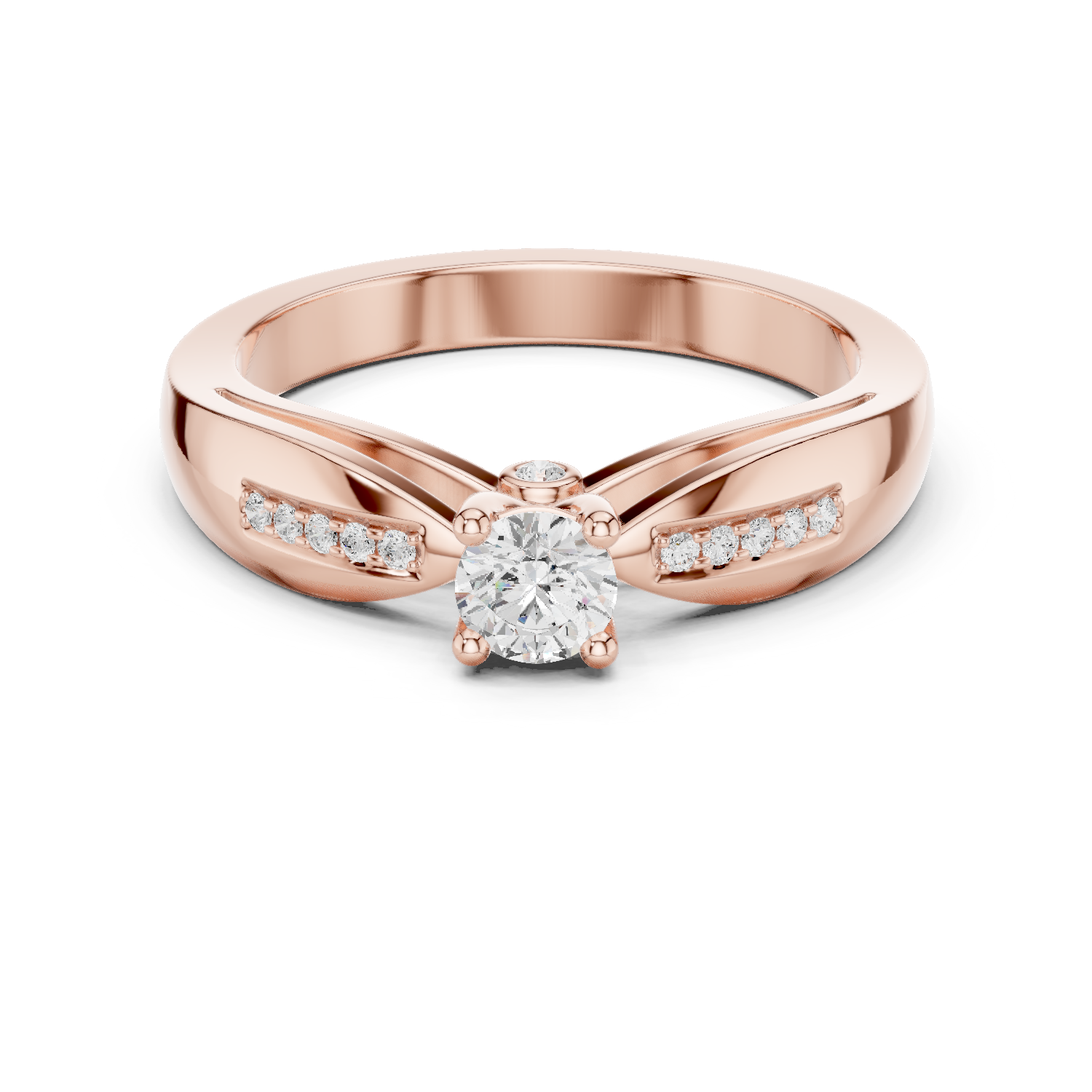 Gold Ring DDLR-839, Rose Gold