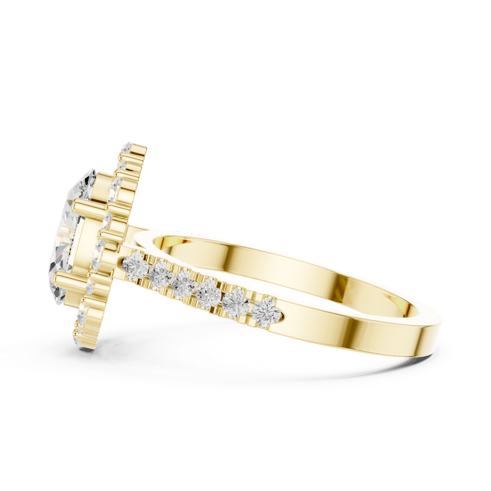 Gold Ring DDLR-351, Yellow Gold, view 3