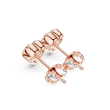 Gold Jewelry DDER-001, Heart center stone, Rose Gold, view 2