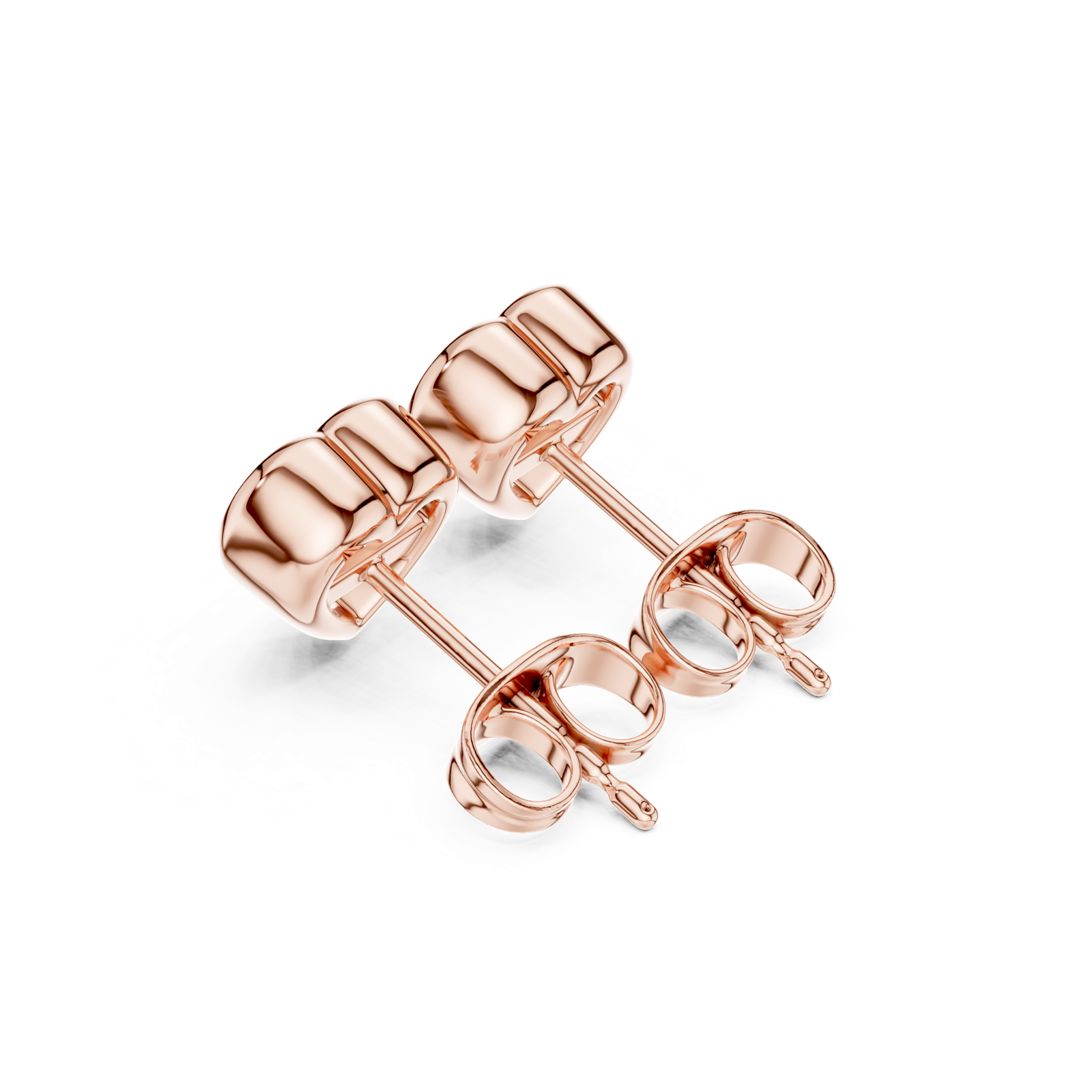 Gold Jewelry DDER-001, Heart center stone, Rose Gold, view 2