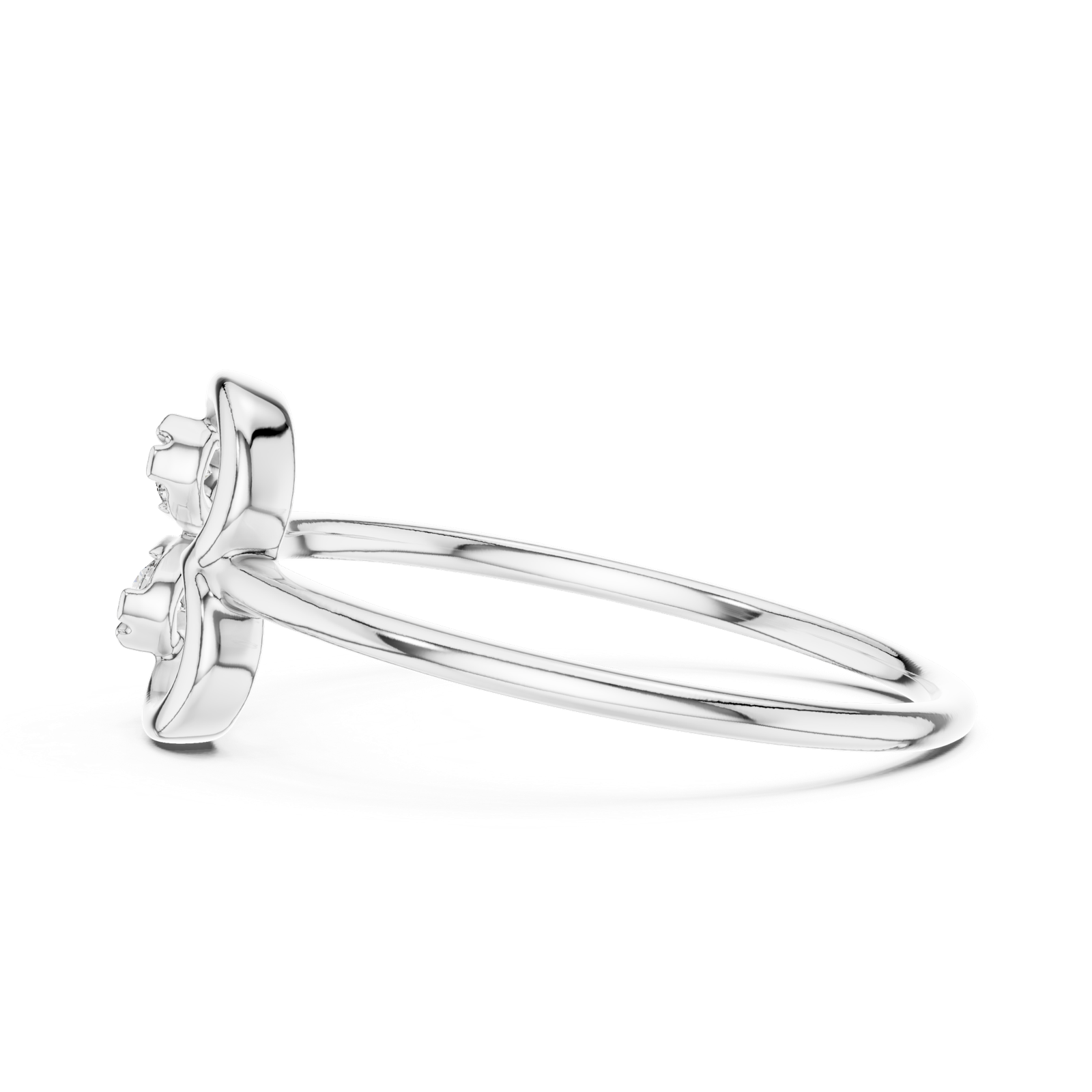 Gold Ring 12-10039@L, White Gold, view 3