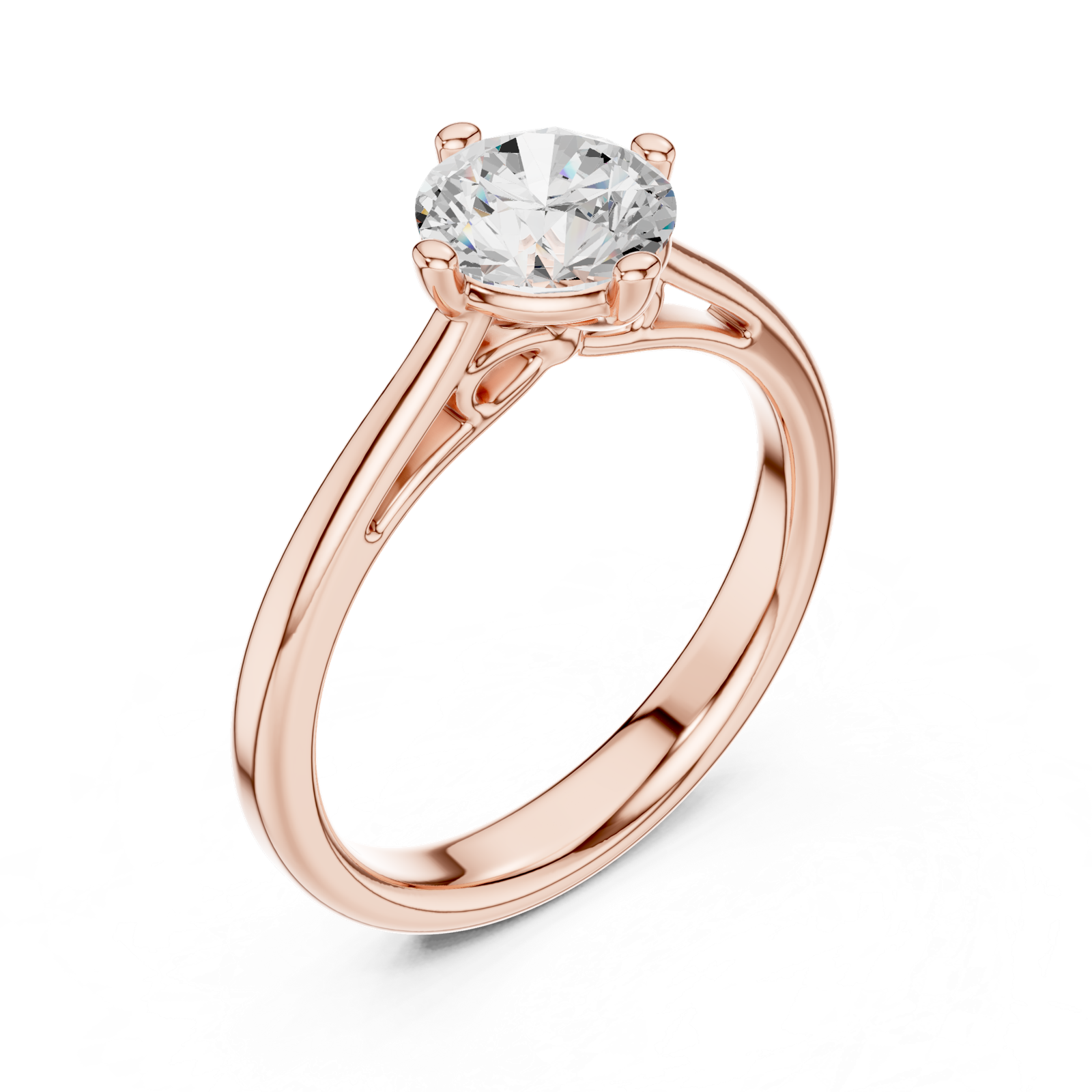 Gold Ring DDLR-555, Rose Gold, view 2