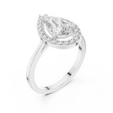 Gold Ring ALR-226, White Gold, view 2