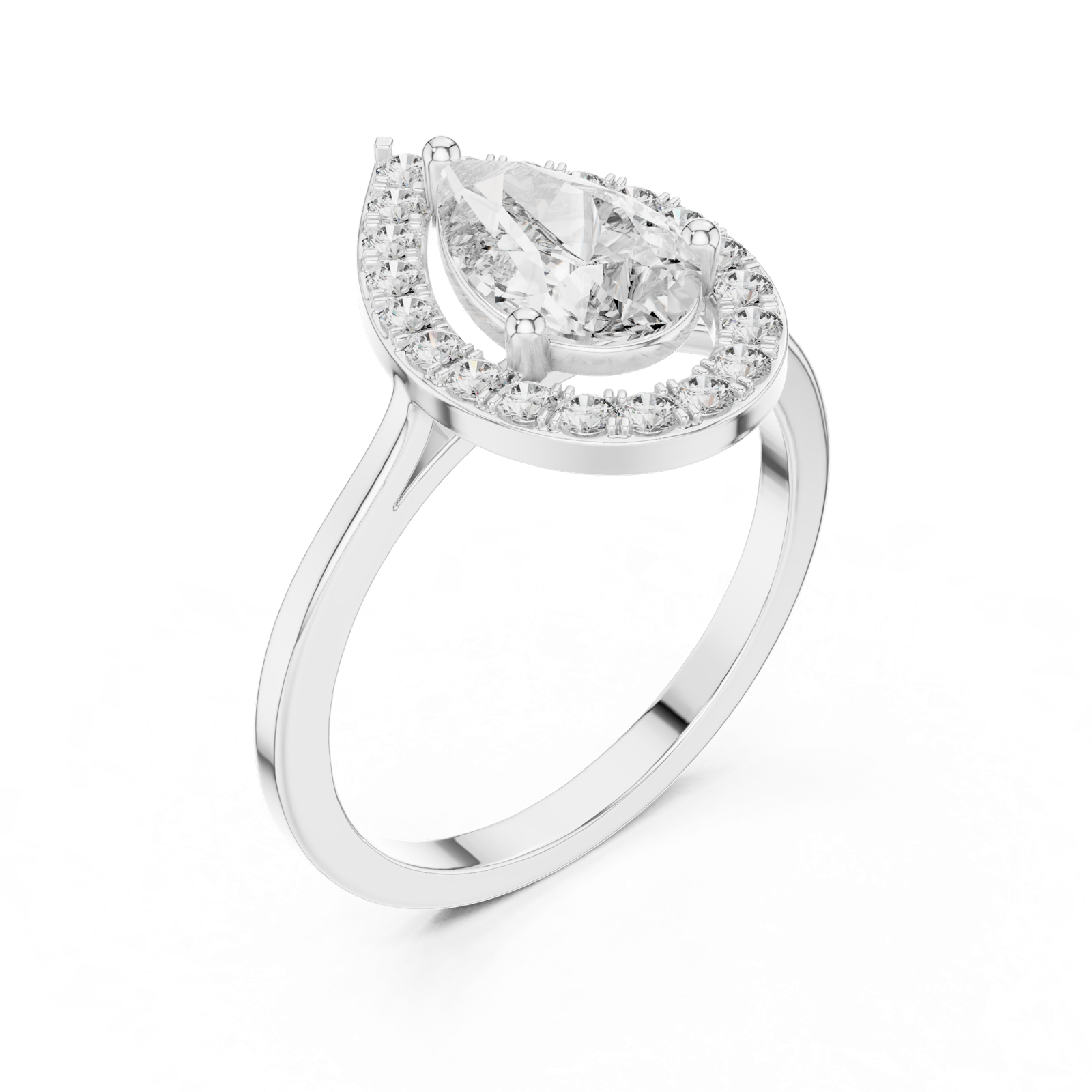 Gold Ring ALR-226, White Gold, view 2