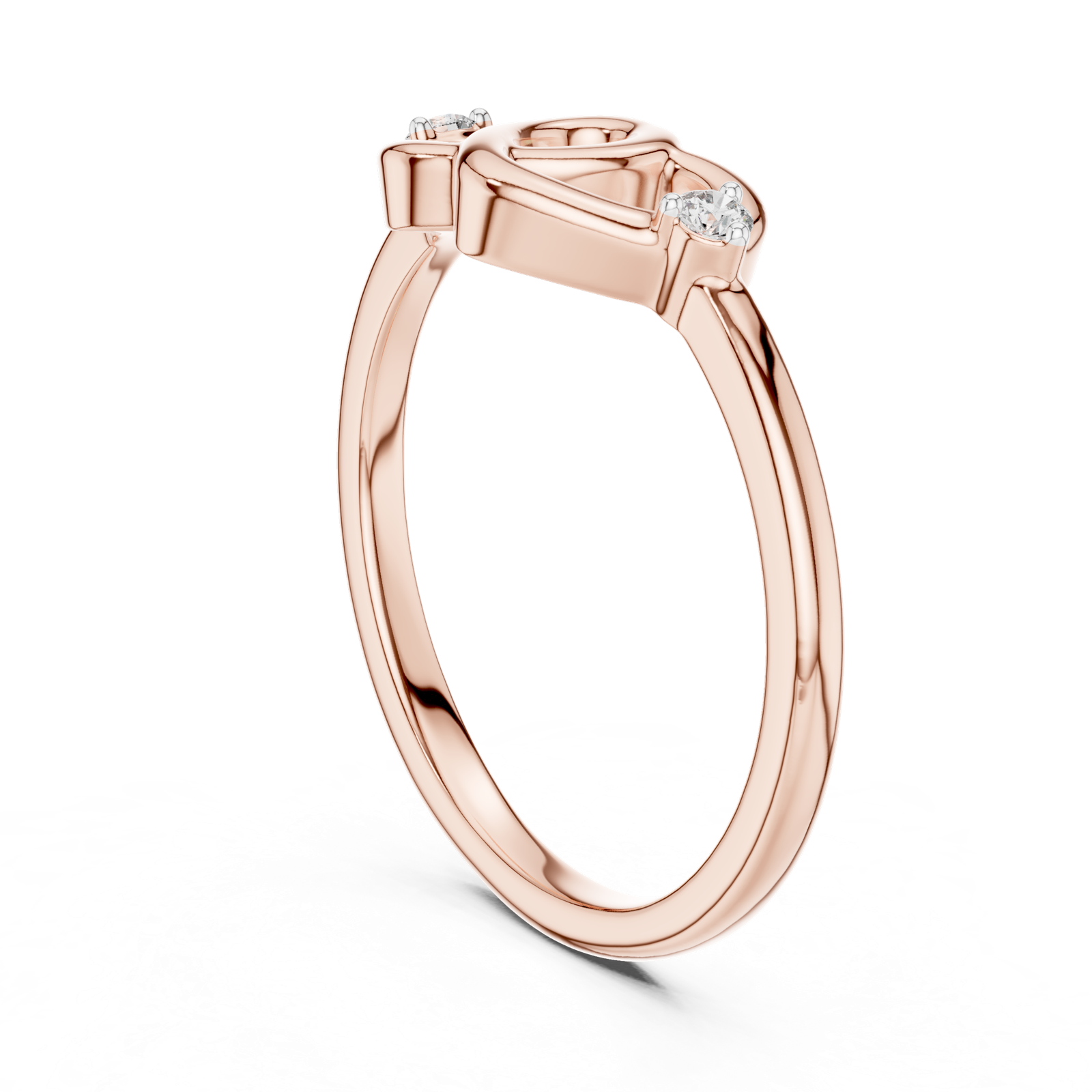 Gold Ring 12-10023@L, Rose Gold, view 1