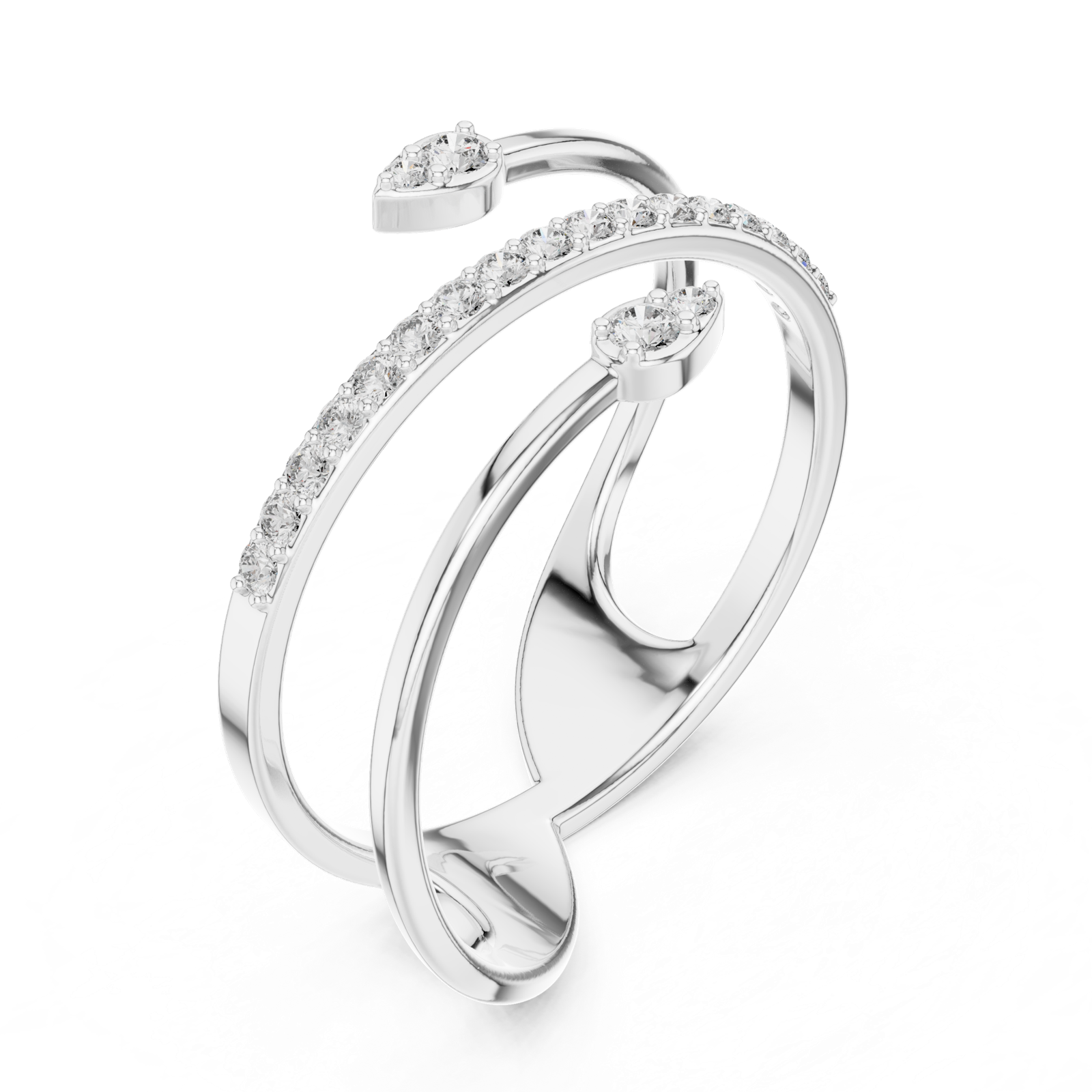Gold Ring 1 (236), White Gold, view 2