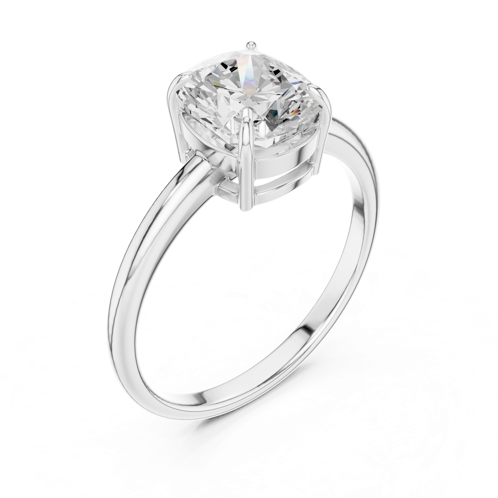 Gold Ring DDLR-808, White Gold, view 2