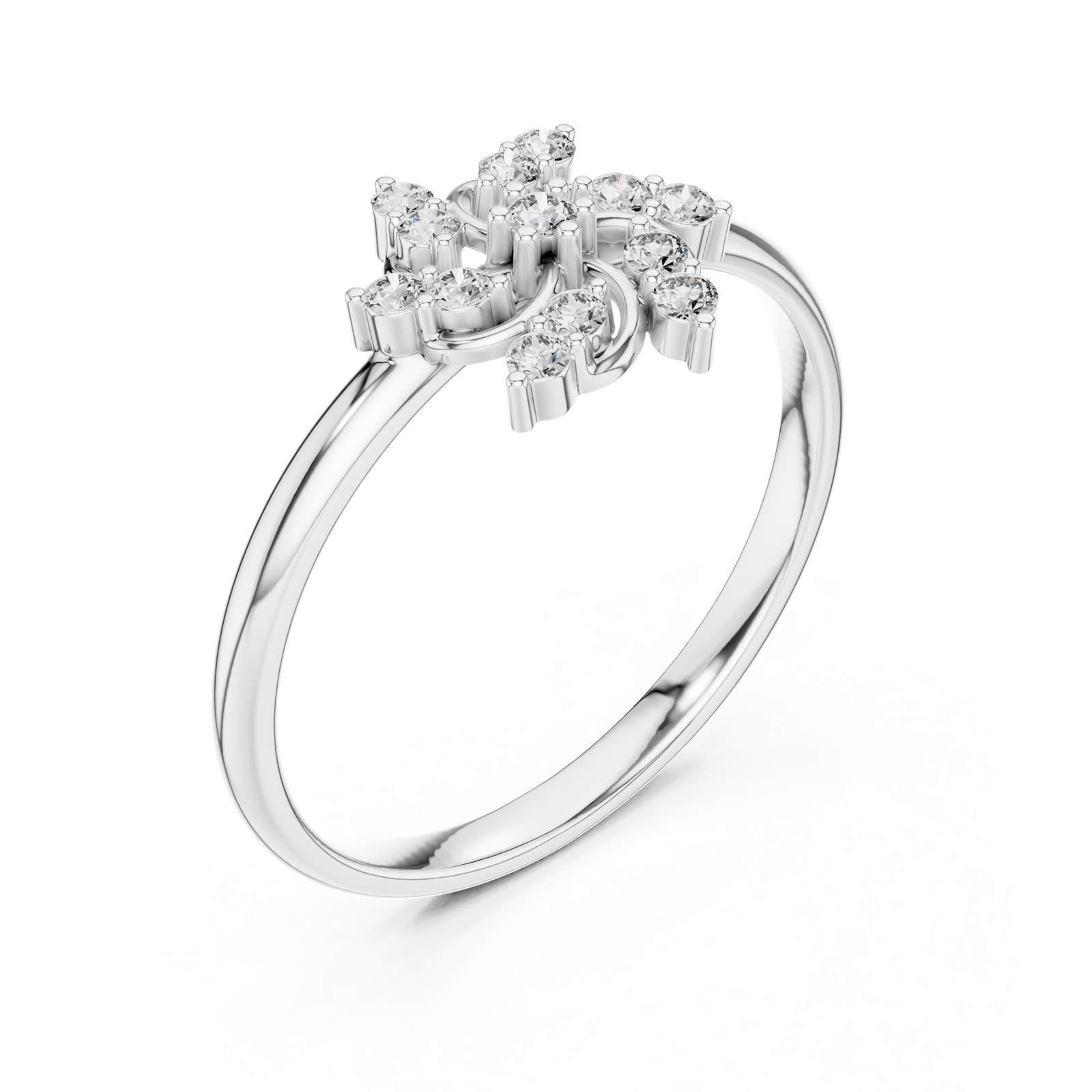 Gold Ring 1 (443), White Gold, view 2