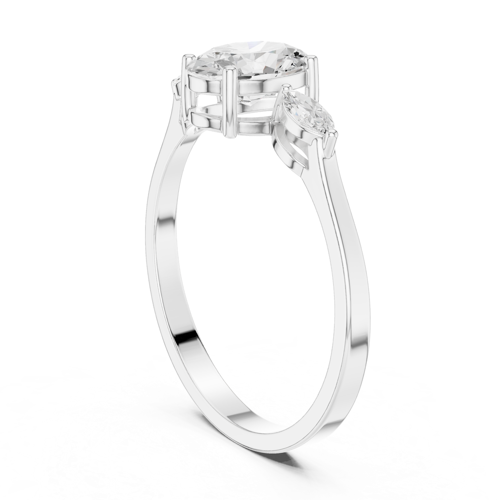 Gold Ring HLR-45, White Gold