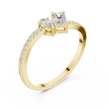 Gold Ring HLR-221, Yellow Gold, view 2