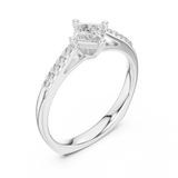 Gold Ring DDLR-518, White Gold, view 2