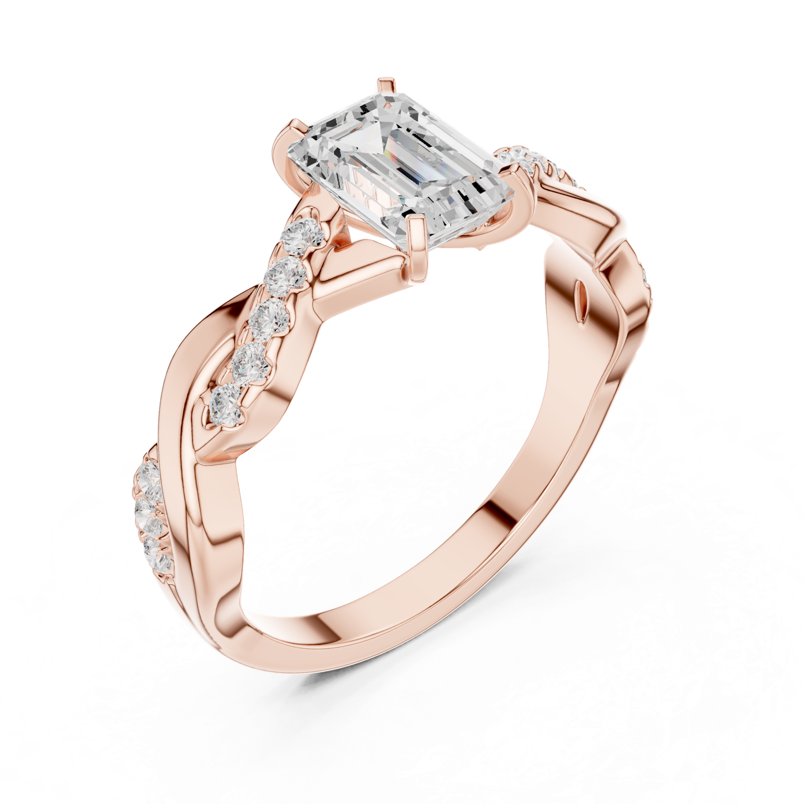 Gold Ring DDLR-1071, Rose Gold, view 2