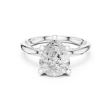 Gold Ring DDLR-175, Pear center stone, White Gold, view 4