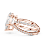 Gold Jewelry L36-25, Pear center stone, Rose Gold, view 3