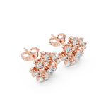Gold Earrings AGDER-281, Rose Gold, view 2