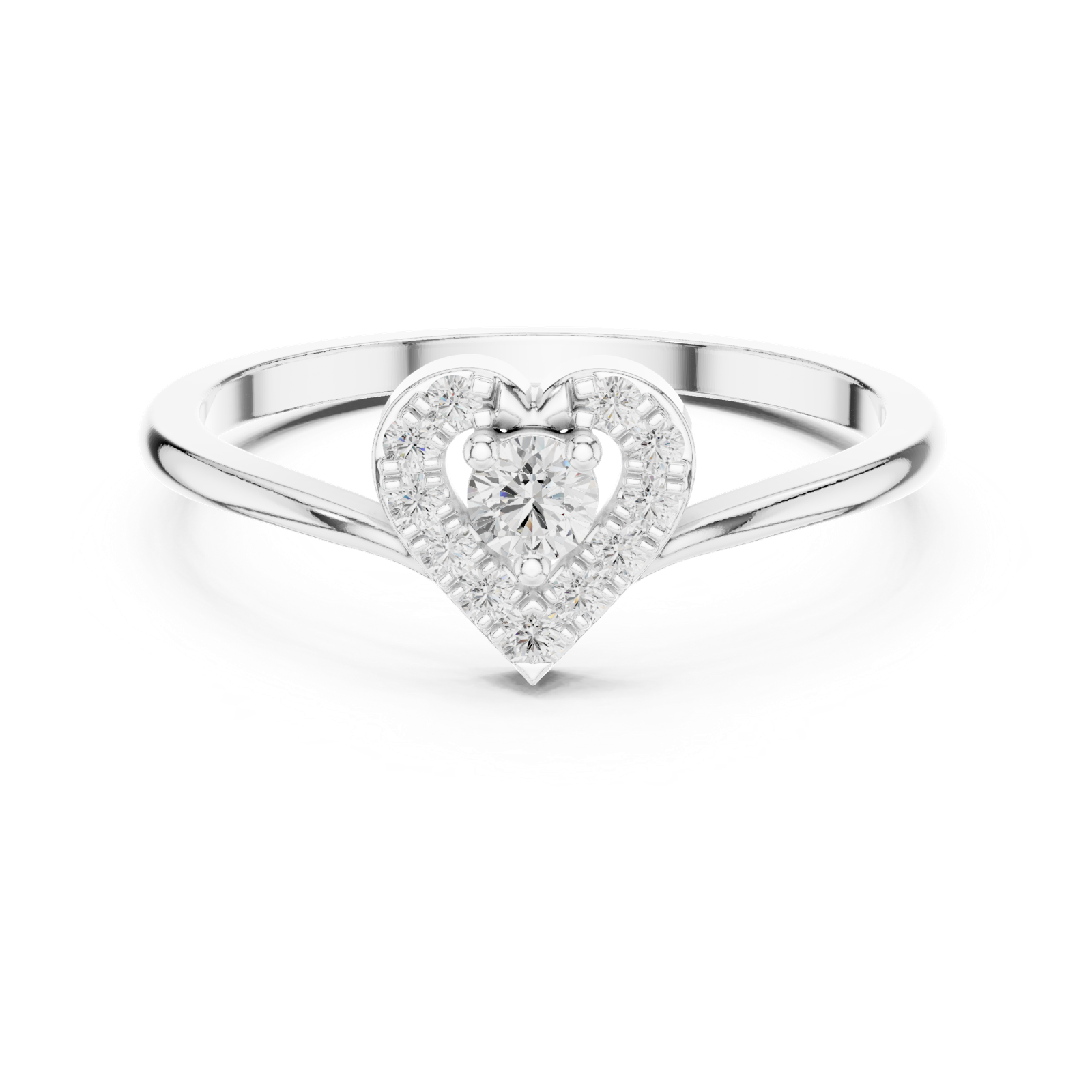 Gold Ring HLR-237, White Gold