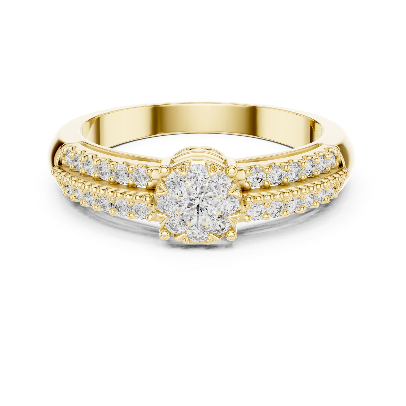Gold Ring 19-120014L, Yellow Gold, view 4