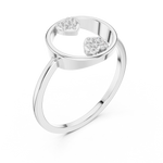 Gold Ring DR-6312, White Gold, view 2
