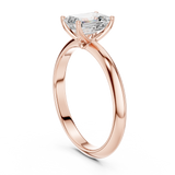 Gold Jewelry L36-6, Emerald center stone, Rose Gold, view 1