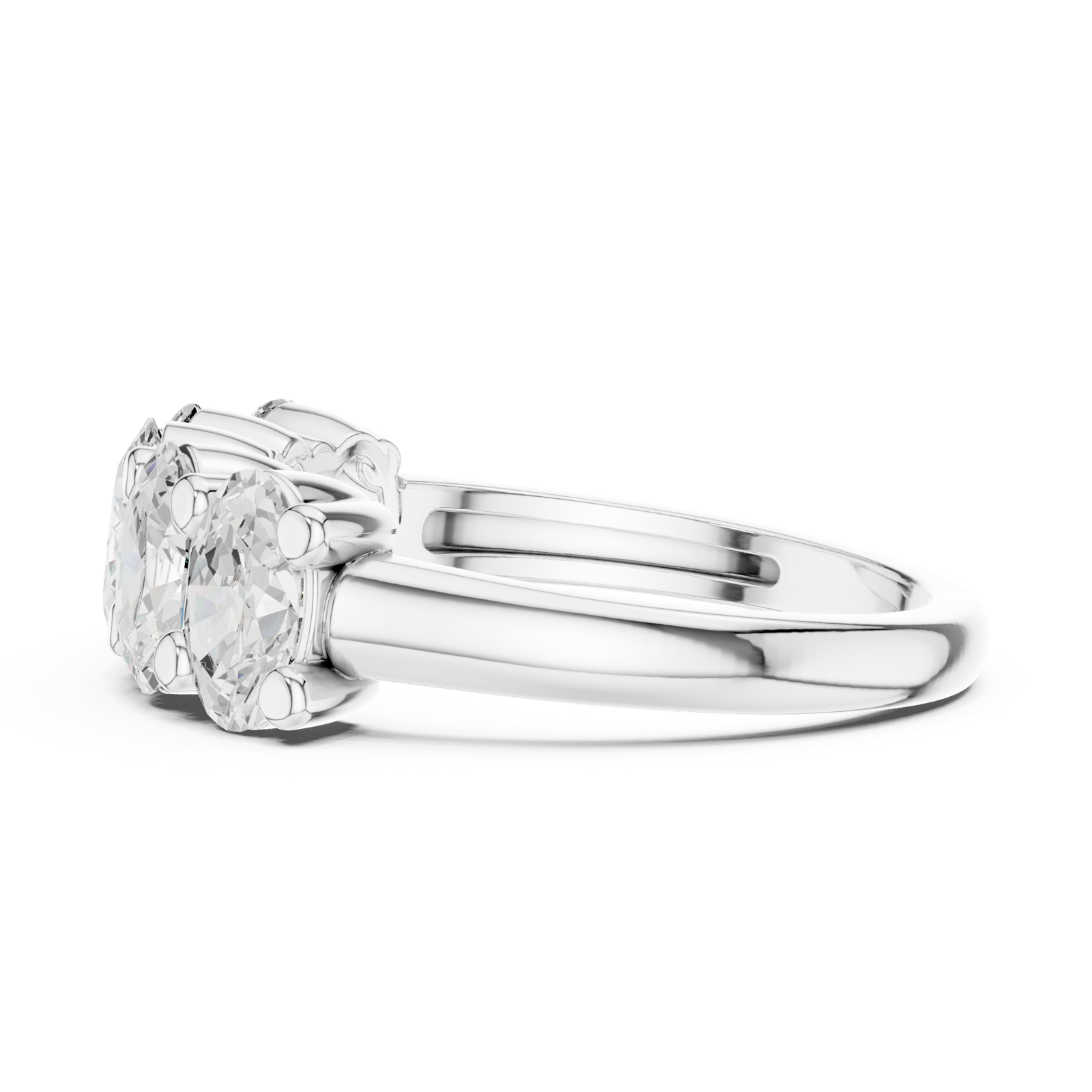 Gold Ring DDLR-320, White Gold, view 3