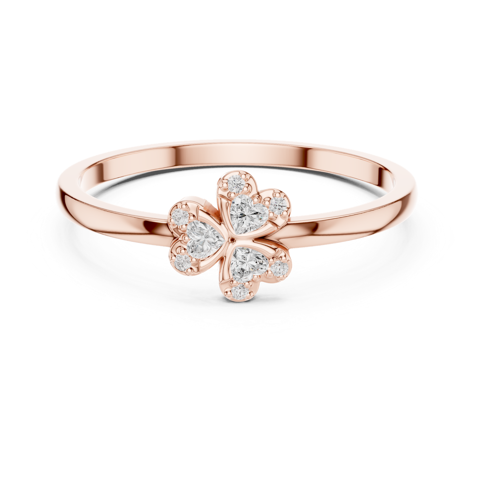 Gold Ring DDLR-812, Rose Gold, view 4