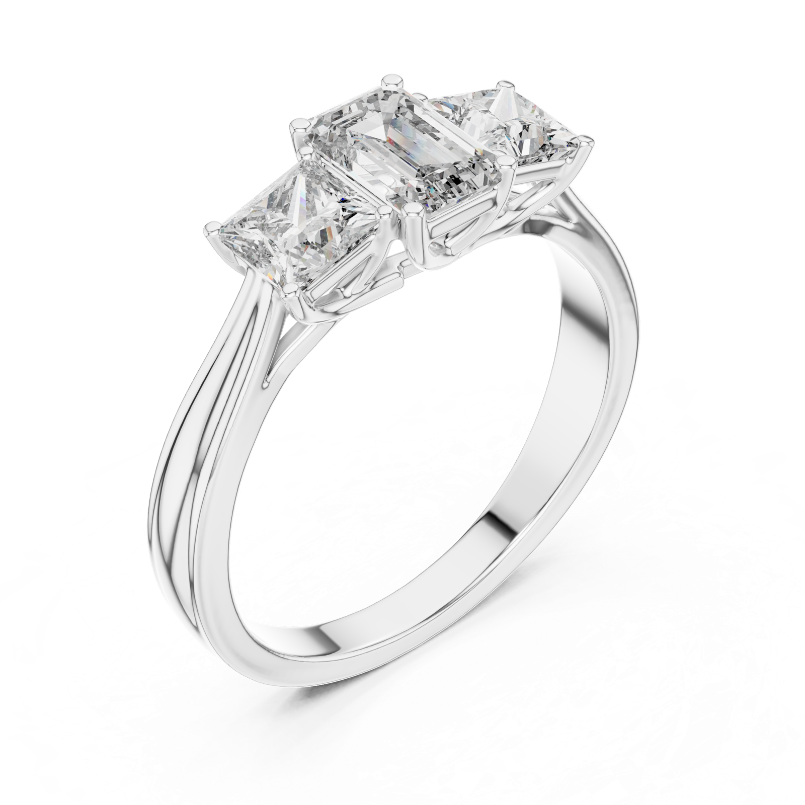 Gold Ring LR-0034, White Gold, view 2