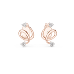 Gold Earrings 12-10002@E, Rose Gold