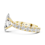 Gold Jewelry L35-63, Marquise center stone, Yellow Gold, view 3