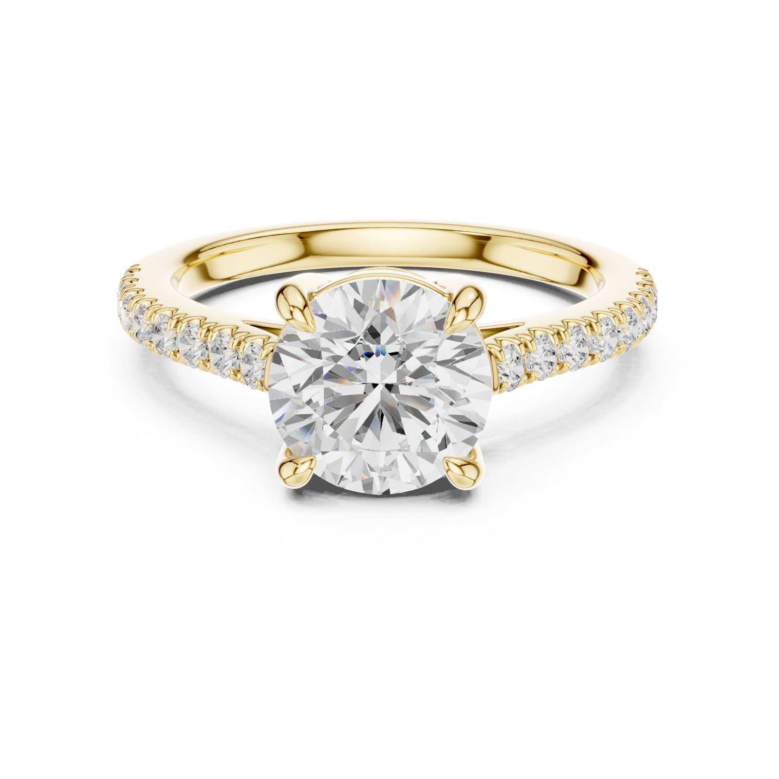 Gold Ring DDLR-882, Yellow Gold, view 4