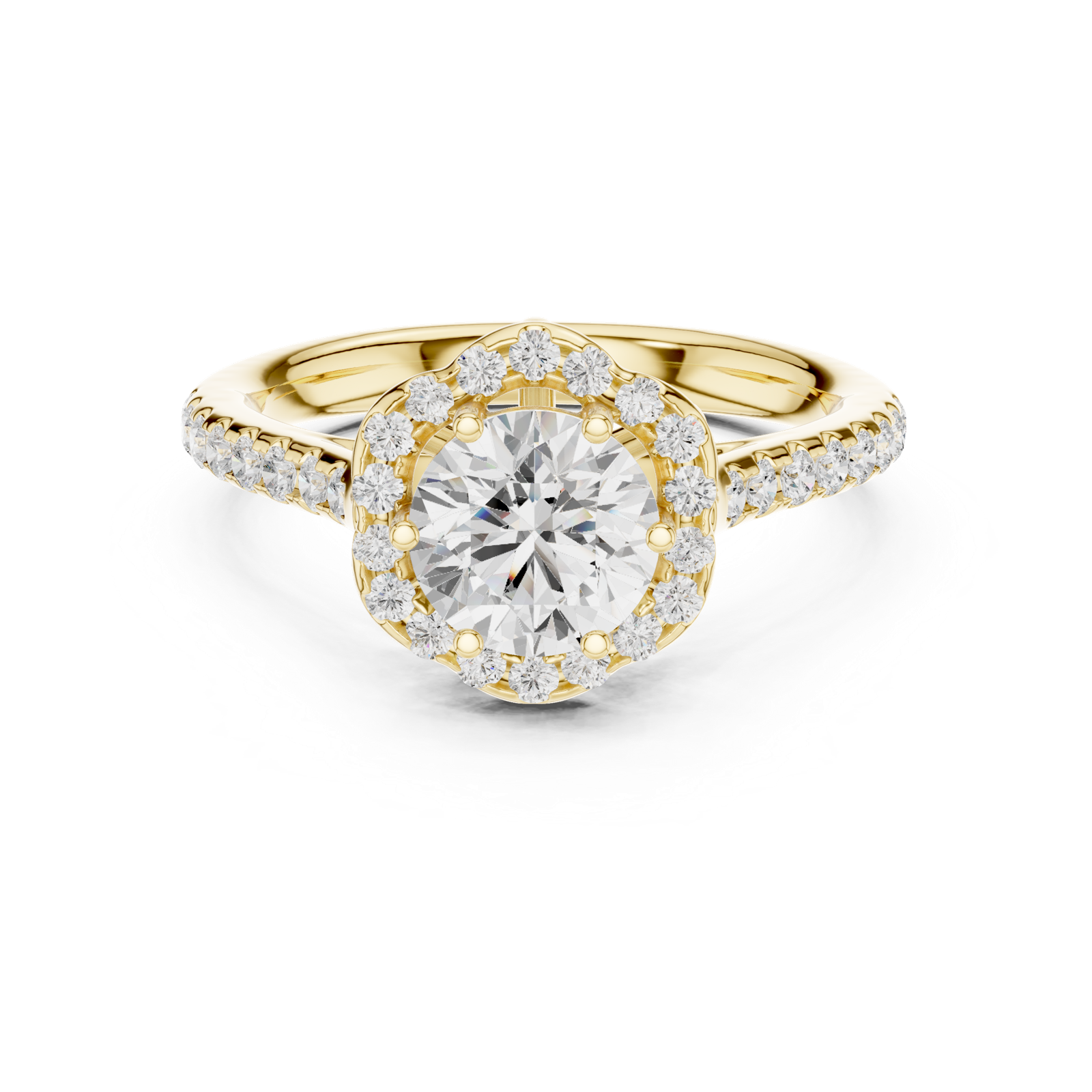 Gold Ring DDLR-677, Yellow Gold, view 4